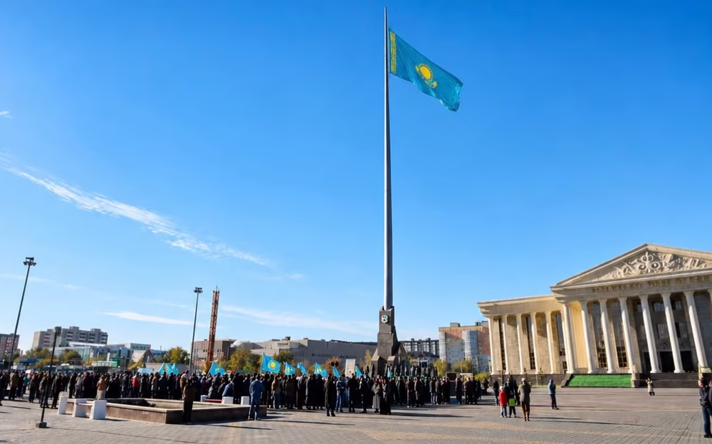 Оралда елдік мереке Мемлекеттік Туды көтеруден басталды