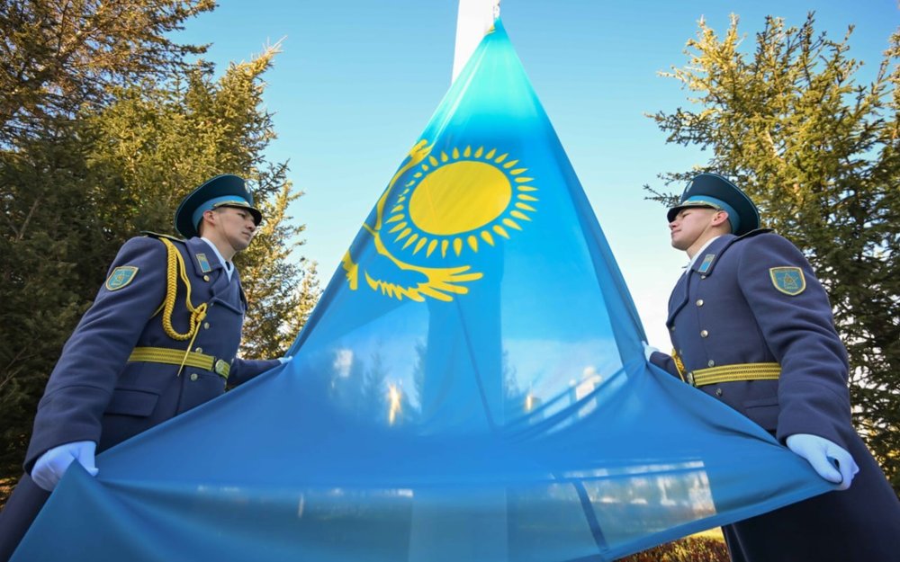 President of Kazakhstan attends national flag-raising ceremony President of Kazakhstan attends national flag-raising ceremony