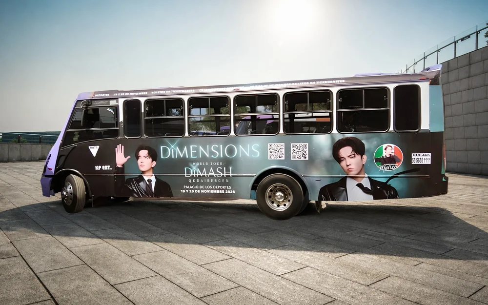 Bus adorned with Dimash’s portraits takes to Mexico City streets ahead of concerts