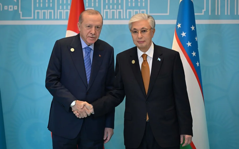Kassym-Jomart Tokayev arrives at Presidential Complex for OTS Summit in Ankara 