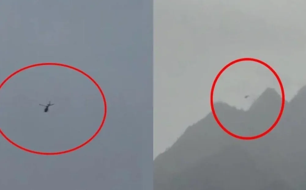 Helicopter carrying 6 crashes in India's Uttarakhand